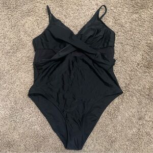 NWT Cupshe Black One-Piece Bathing Swim Suit XL